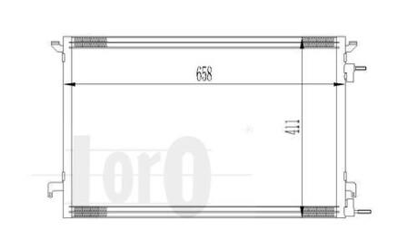 Радіатор кондиціонера SIGNUM/VECTRA C/CROMA 1.9 CDTi/1.9 JTD/w/o 02- LORO DEPO 037-016-0014