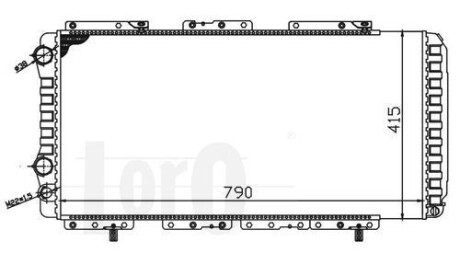 Радіатор охолодження двигунаJumper/Ducato/Boxer 1.9D-2.8D 94- (+AC) LORO DEPO 009-017-0006