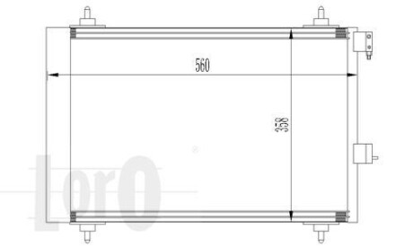 Радіатор кондиціонера Berlingo/Partner 1,1/1,4/1.6HDI/1,9D 98- LORO DEPO 009-016-0009