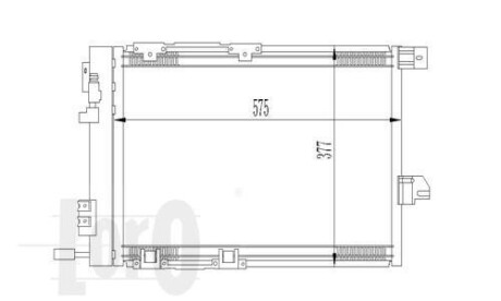 Радіатор кондиціонера ASTRA G/ZAFIRA A 1.2 i 16V/ 1.6 GAS 98- LORO DEPO 037-016-0008 (фото 1)