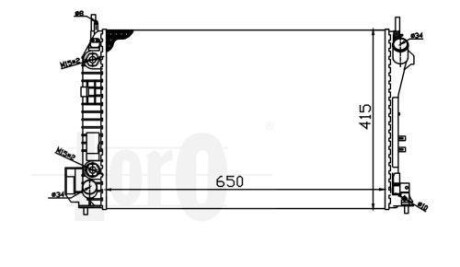 Радіатор охолодження двигуна SIGNUM/VECTRA C 2.0 16V DTI 02- LORO DEPO 037-017-0081