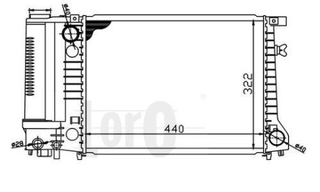 Радіатор охолодження двигуна E30/E36/E34 316i/316 g/518i 82- LORO DEPO 004-017-0004