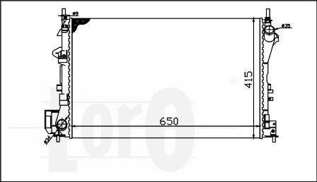 Радіатор охолодження двигуна SIGNUM/VECTRA C 1.6i-1.8i 02- LORO DEPO 037-017-0025