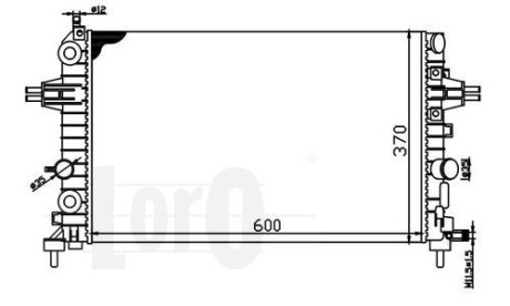 Радіатор охолодження двигуна ASTRA H/ZAFIRA B 1.6i 16V 04- LORO DEPO 037-017-0029