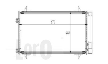 Радіатор кондиціонера Berlingo/Peugeot Partner 1.6i 08-18 LORO DEPO 009-016-0015