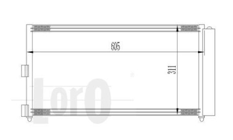 Радіатор кондиціонера Doblo 1.3/1.9 JTD/D Multijet 03- LORO DEPO 016-016-0016