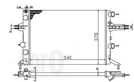 Радіатор охолодження двигуна ASTRA G 1.2 i 16V 98- LORO DEPO 037-017-0066