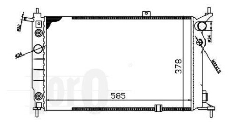 Радіатор охолодження двигуна ASTRA F 1.4 (AC+) 91- LORO DEPO 037-017-0007