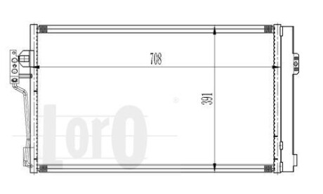 Радіатор кондиціонера Vito/Viano W639 2.0-3.7 03- LORO DEPO 054-016-0006