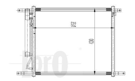 Радіатор кондиціонера CHEVROLET AVEO 1.2- 1.4 05- LORO DEPO 007-016-0003