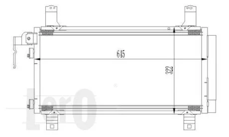 Радіатор кондиціонера MZ 6(02-)1.8 i 16V(+) LORO DEPO 030-016-0007