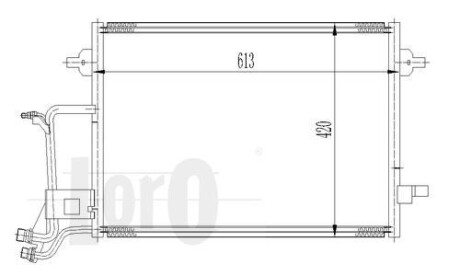 Радіатор кондиціонера A6/Octavia 1.8 I 01- LORO DEPO 003-016-0009