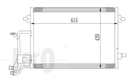 Радіатор кондиціонера SKODA Octavia 05- LORO DEPO 053-016-0013