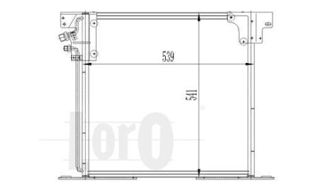 Радіатор кондиціонера Vito 96>03 LORO DEPO 054-016-0020