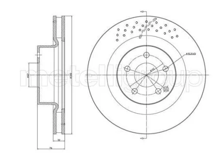 DB диск гальмівний перед. (вентил.) W220 (330*32) CIFAM 800-1625FC