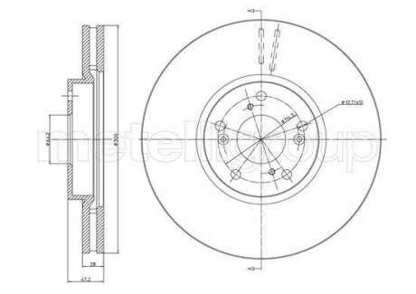 Диск гальмівний передній на Honda Accord 03- CIFAM 800-1686C