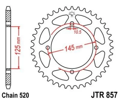 Зірка 46зуб. XTзуб.660 `96- JT MOTO 112-446-46
