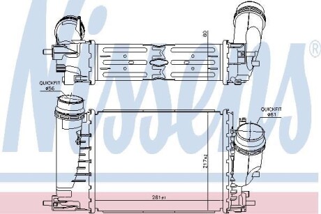 RENAULT Інтеркулер MEGANE 15-, TALISMAN 15-, SCENIC 16- NISSENS 961429