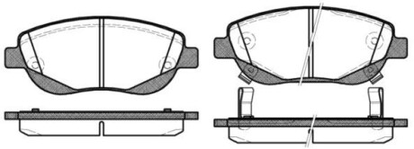 TOYOTA Гальм. колодки передн. AVENSIS (T27) 2.2 D-4D (ADT271, ADT271R) 08-18 REMSA 1448.02