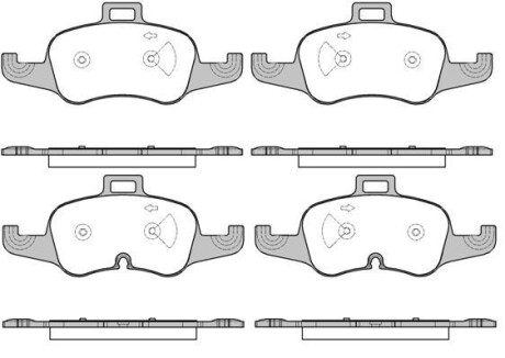 AUDI Гальмівні колодки передн. TT (FV3, FVP) 1.8 TFSI 15-18 REMSA 1653.00