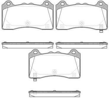 FORD Гальм. колодки передн. FOCUS III 2.3 RS AWD 15-17 REMSA 1736.02