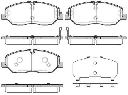 HYUNDAI гальмівні колодки передн. H350 2.5 CRDI 15- REMSA 1226.32