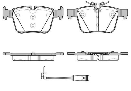 DB гальмівні колодки задн.W205 C180/300 14- REMSA 1516.21
