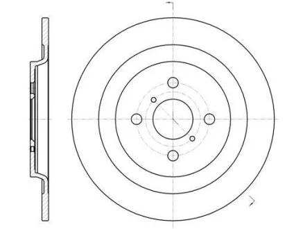 TOYOTA гальмівний диск задн.Yaris 05- REMSA 61173.00