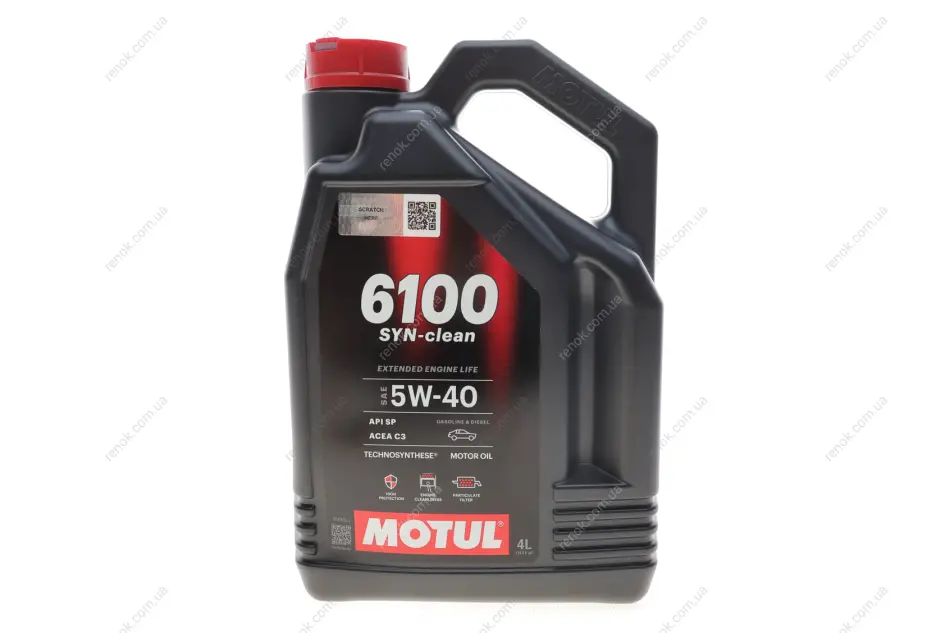 Олива моторна Technosynthese д/авто 6100 Syn-clean 5W40 4L MOTUL 854350 (фото 1)