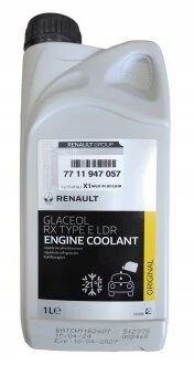 Охолоджуюча рідина (синій) Glaceol RX Type E -21C - Long Life 1L RENAULT 7711947057