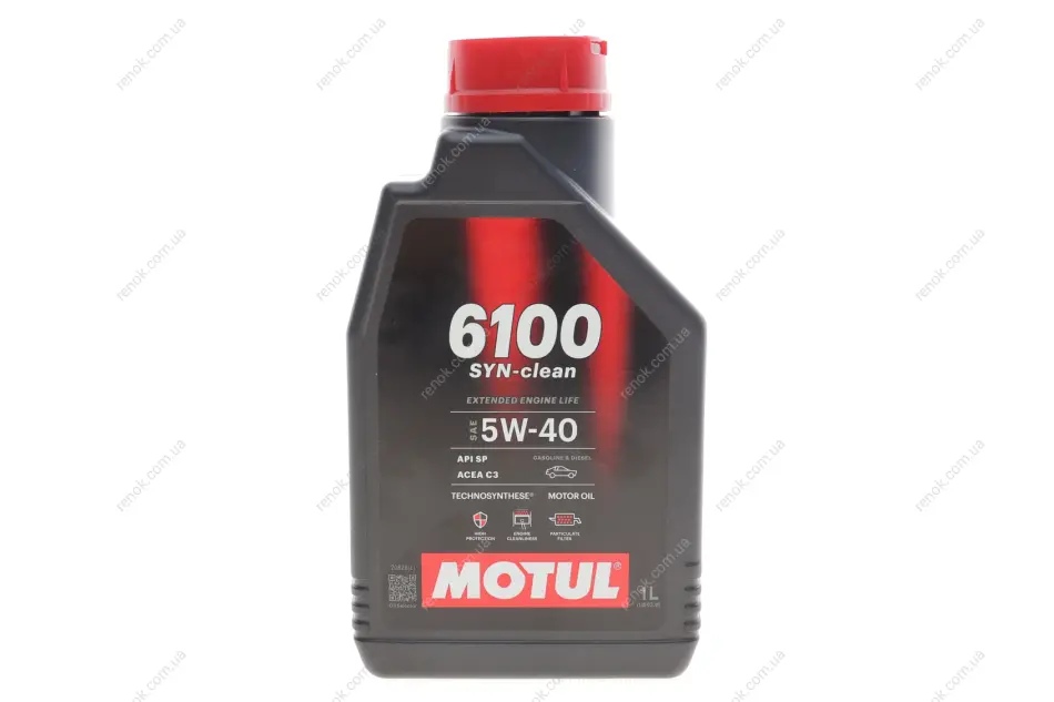 Олива моторна Technosynthese д/авто 6100 Syn-clean 5W40 1L MOTUL 854311 (фото 1)