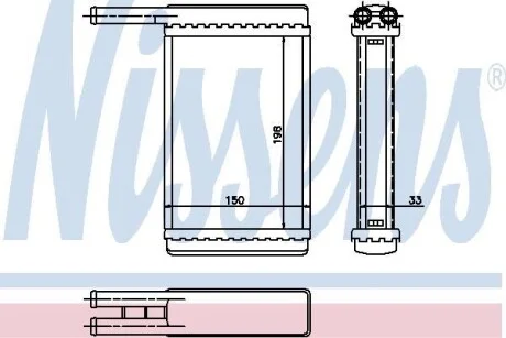 FORD Радіатор опалення FIESTA 89- NISSENS 71753