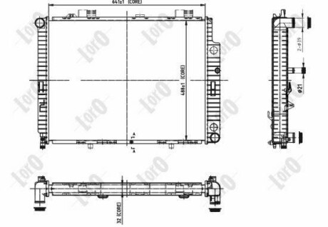 Радіатор охолодження E-CLASS W 210/E 270 CD 95- LORO DEPO 054-017-0063-B