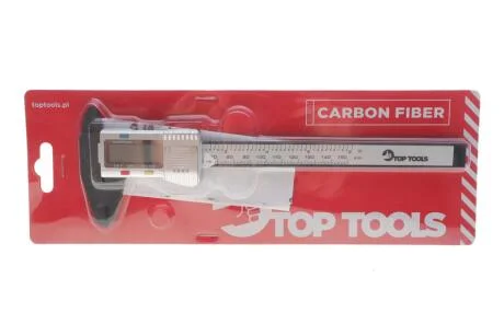 Штангенциркуль цифровий 150 мм, композит із вуглецевого волокна TOP TOOLS 31C621-1