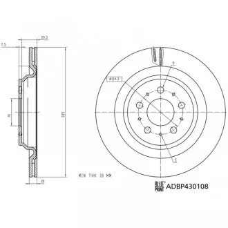 TESLA Диск гальм. задній MODEL 3 BLUE PRINT ADBP430108