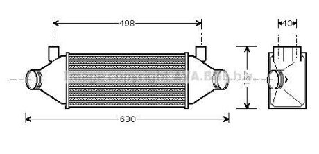 Интеркулер Ford Transit 2.4TDDI (00-) AVA COOLING FDA4314