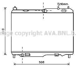 AVA FORD Радіатор охолодження двиг. B-Max, Fiesta VI, Transit Courier 1.4/2.0 12- AVA COOLING FD2442