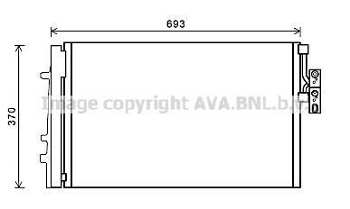 AVA BMW Радіатор кондиціонера (конденсатор) з осушувачем X3 F25,X4 F26 12- AVA COOLING BWA5479D