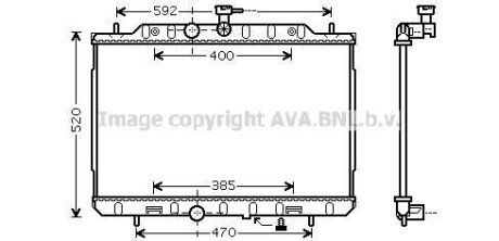 AVA NISSAN Радіатор охолодження двиг. X-TRAIL II 2.0, 2.5 07- AVA COOLING DN2291