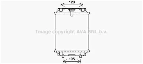 Радіатор охолодження двигуна Audi A1, A3 (12-20)/Seat Leon (13-20)/VW Jetta, Golf (10-20) 2.0 TSI, TFSI AVA AVA COOLING AI2415
