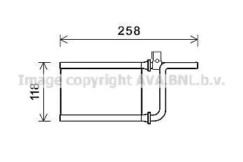 Теплообмінник, система опалення салону AVA COOLING MTA6254