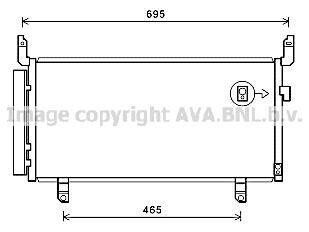 AVA SUBARU Радіатор кондиціонера (конденсатор) з осушувачем FORESTER 2.0 12- AVA COOLING SU5104D