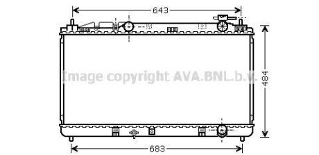 AVA TOYOTA Радіатор охолодження CAMRY 2.4 06-11 AVA COOLING TO2598