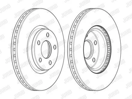 FORD гальмівний диск передн. Mondeo 07- S-Max 06- Kuga 08- Galaxy 06- Jurid 562624JC-1
