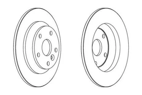 FORD диск гальмівний задн.Galaxy,Kuga I,Mondeo IV,S-Max,LandRover 07- Jurid 562536JC