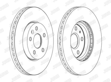 OPEL Гальмівний диск передн. INSIGNIA A, CHEVROLET CAMARO, SAAB Jurid 562462JC-1