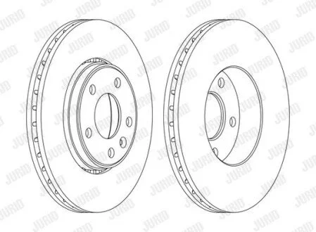 RENAULT диск гальмівний передній Trafic,Opel Vivaro 01- Jurid 562241JC-1