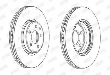 AUDI диск гальмівний передній 320mm A4/A5/A6/Q5 08- Jurid 562615JC-1