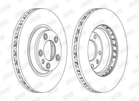 AUDI Диск гальм. пер прав Q7 06- VW Touareg 5.0 TDI Jurid 562359JC-1