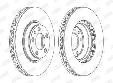 AUDI Диск гальм. пер лів Q7 06- VW Touareg 5.0 TDI Jurid 562360JC-1